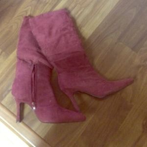 Maroon Heeled Boots