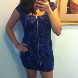 H&M Purple with black Mini Dress