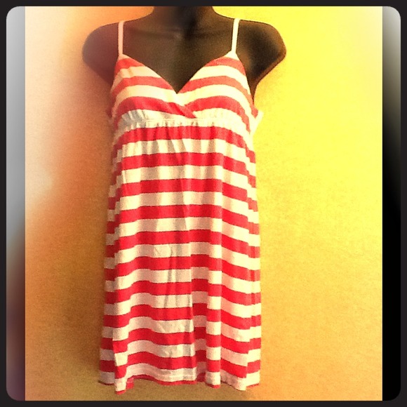 Pink and white dress!