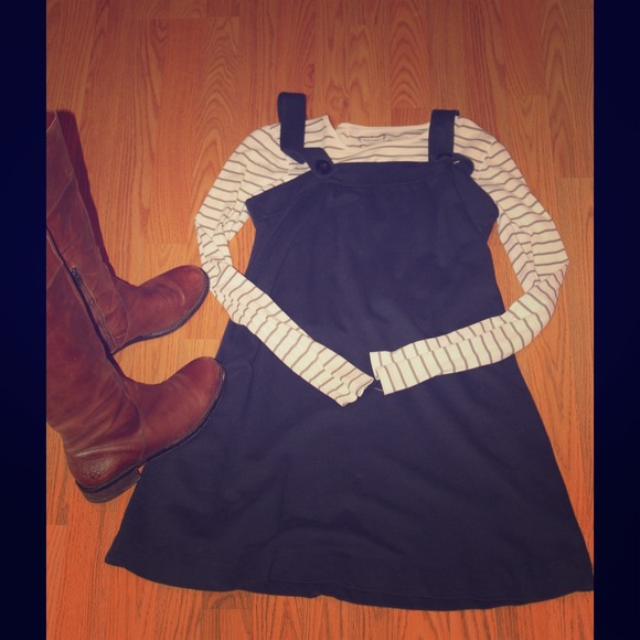Comfy, cozy, navy cotton dress - Picture 1 of 1