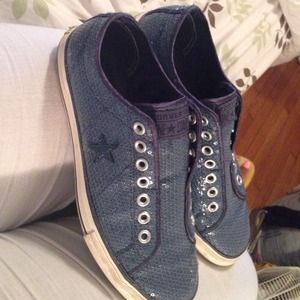 Converse glitter shoes