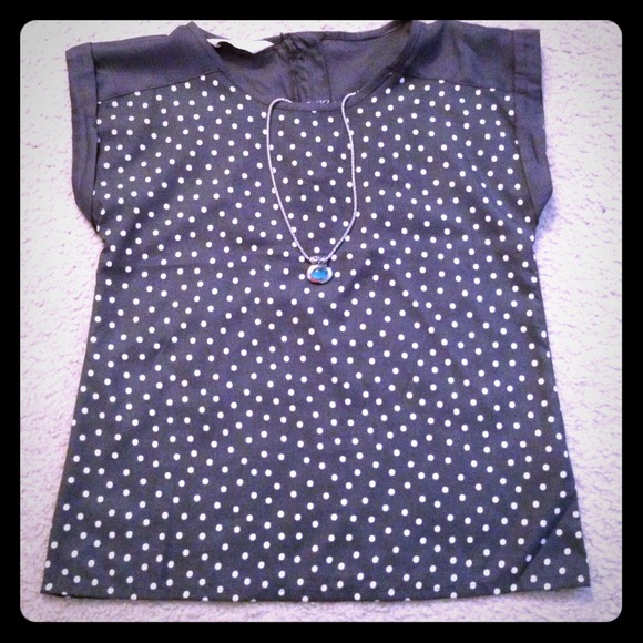 Grey polka dot shirt brand new never worn!