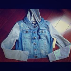 Denim/hoodie jacket
