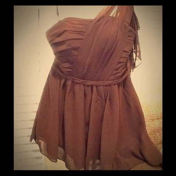 Brown bridesmaid dress