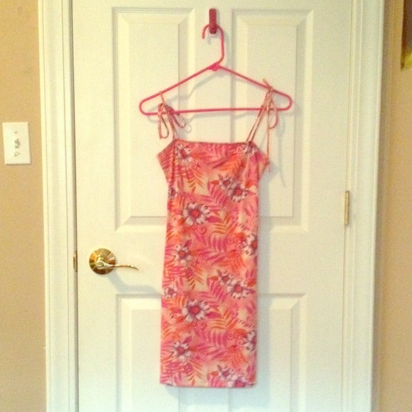 Pink flowered dress
