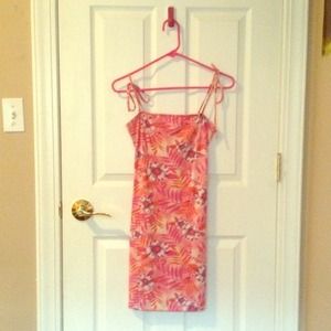 Pink flowered dress