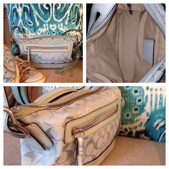 Gorgeous Teal Coach bag - matches shoes in closet