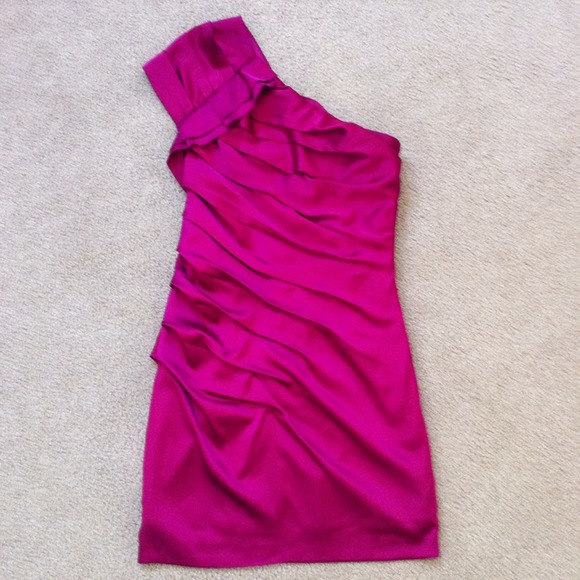 Express one shoulder ruffle dress
