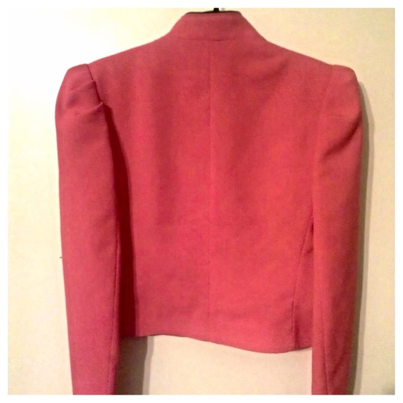 Red blazer with navy trim - Picture 2 of 2