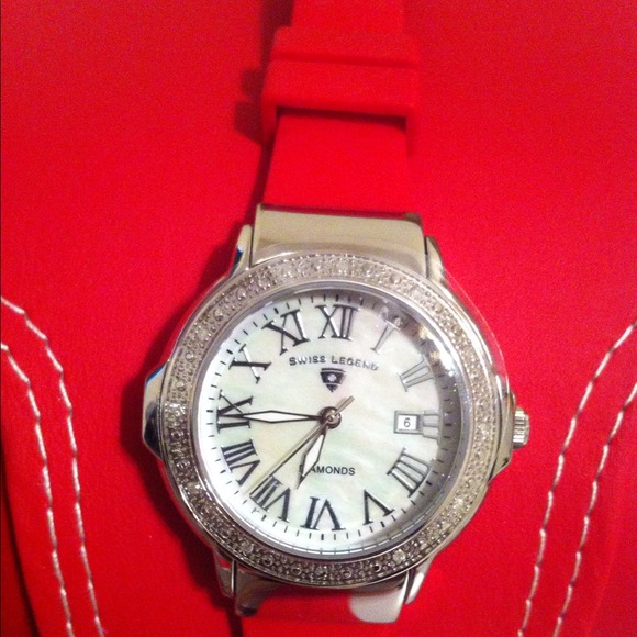 Swiss Legend Red South Beach Glitz Watch