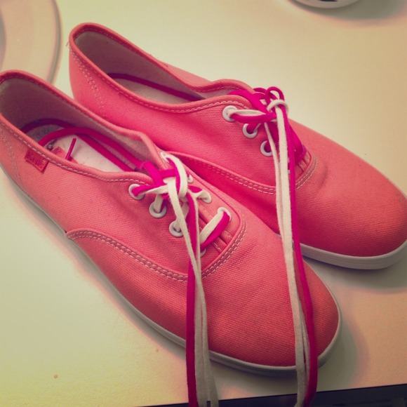 keds Shoes - Coral KEDS with pink and white laces