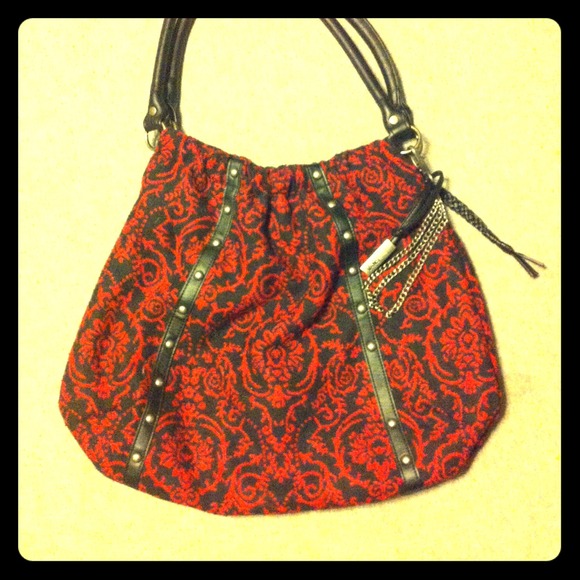Red and black big Vans purse!