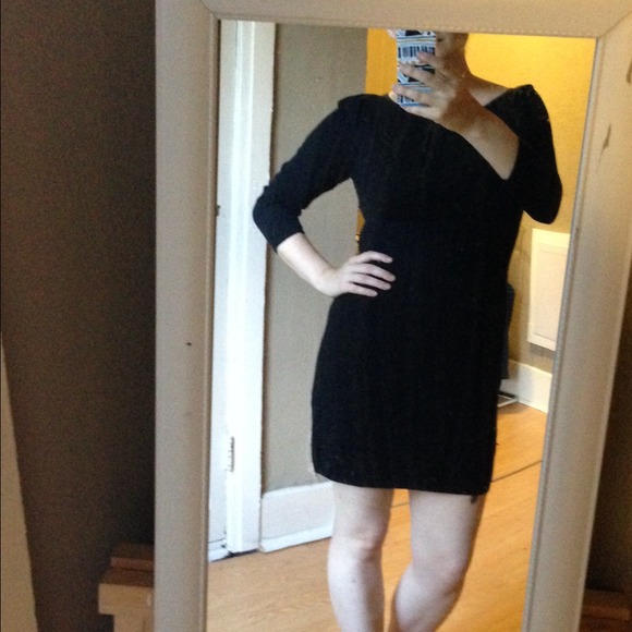 BUNDLED* Black sweater dress - Picture 2 of 2