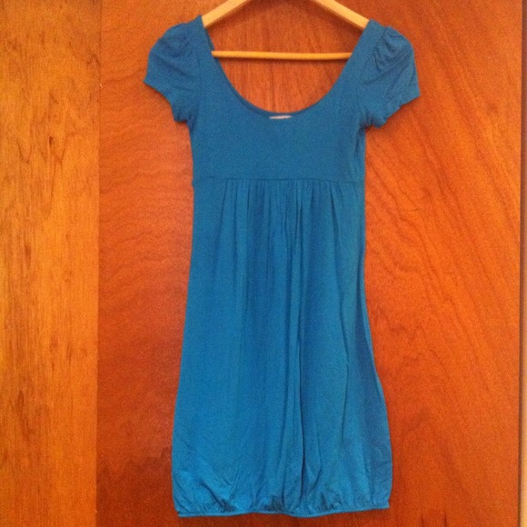 LAST CALL! Turquoise cotton dress - Picture 2 of 2