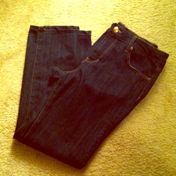 Seven7 high waisted denim straight leg jeans