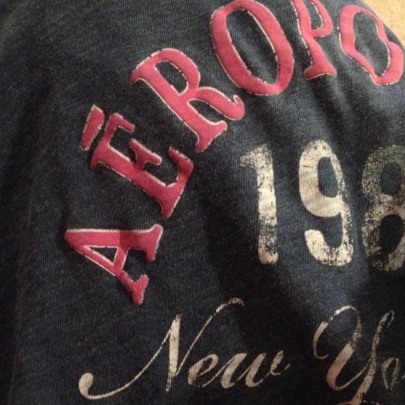 Long sleeve Navy Aeropostale shirt. - Picture 3 of 3