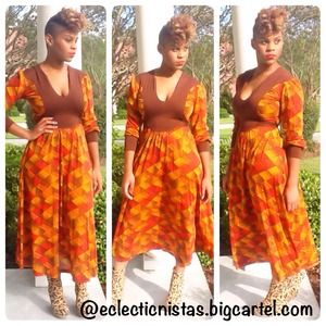 ❌SOLD❌Ethnic Midi Dress