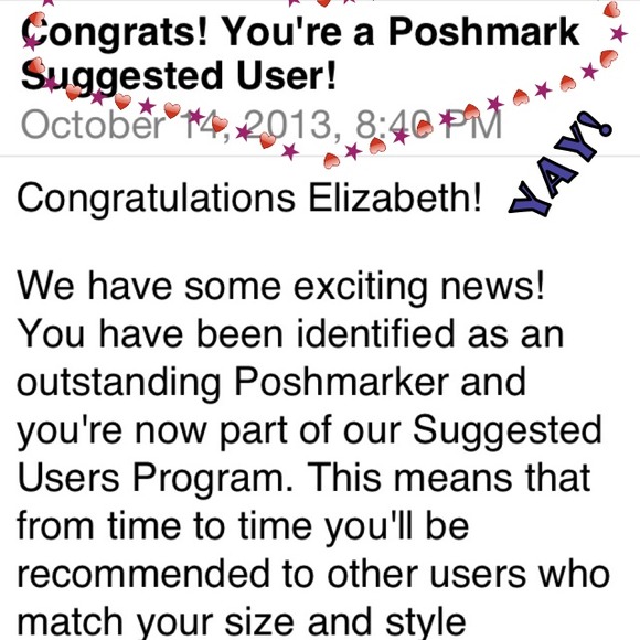 Suggested user!! YAY!!