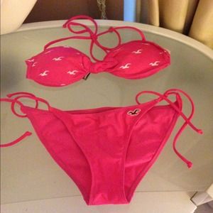 Pink hollister bikini