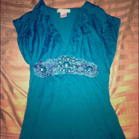Wet Seal teal blue dress