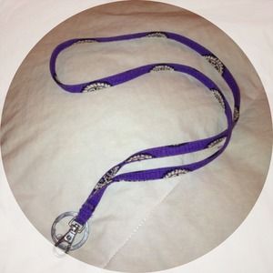Vera Bradley lanyard in simply violet