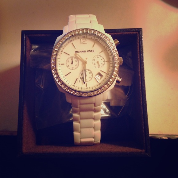 Michael kors white ceramic watch