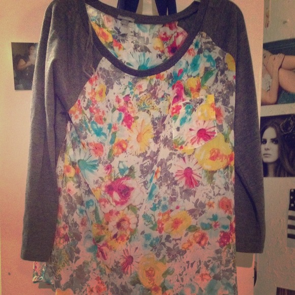 Charlotte Russe mesh blouse, sz medium.