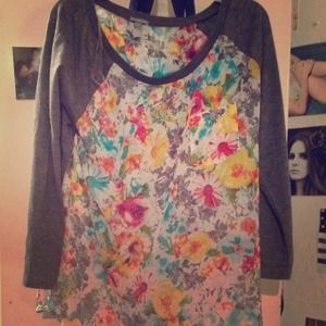 Charlotte Russe mesh blouse, sz medium.