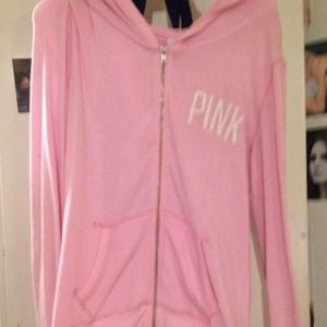 Love pink thin Cotten sweater, sz small