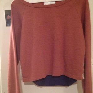 Long sleeved laced back sweater