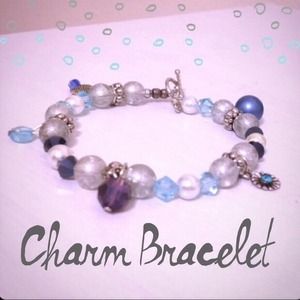 Blue charm bracelet