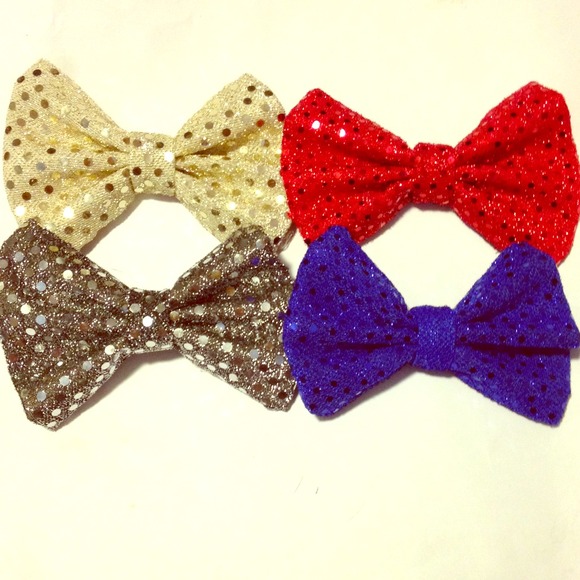 Sequin hair bows!