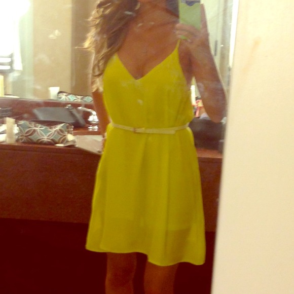 Yellow/lime Short Dress