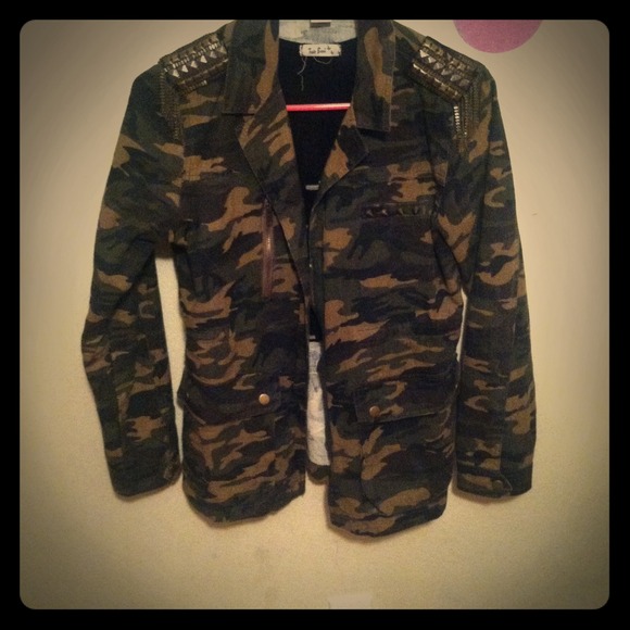 Camo studded jacket (: