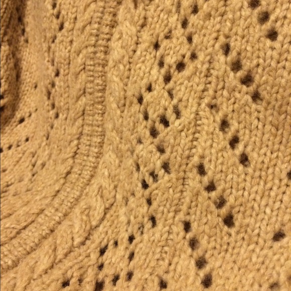 Cord knit wool zip up sweater - Picture 2 of 2