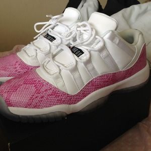 Pink low top Jordan 11's