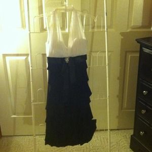 Black and white party dress