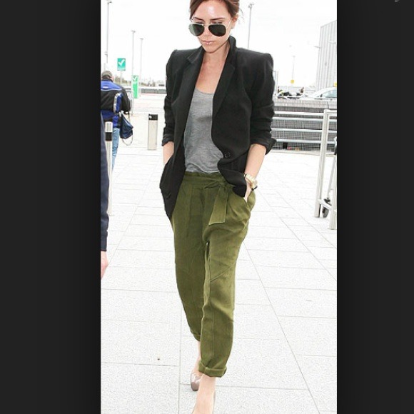 Olive green harem pants - Picture 2 of 4