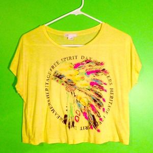 Neon yellow crop top