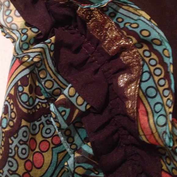 100% Silk Paisley Peasant Tank - Picture 2 of 2