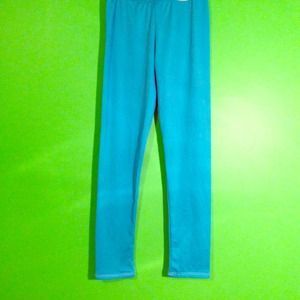 Teal polyester leggings