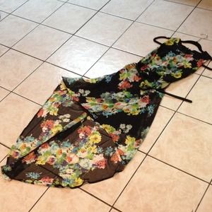 High low chiffon floral dress