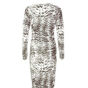 Zebra print midi dress