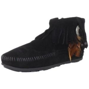 Moccasin booties worn once