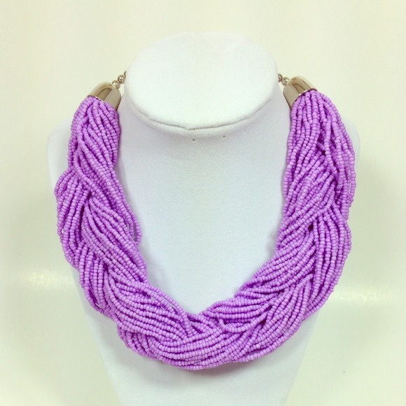 Lilac beaded necklace🎀