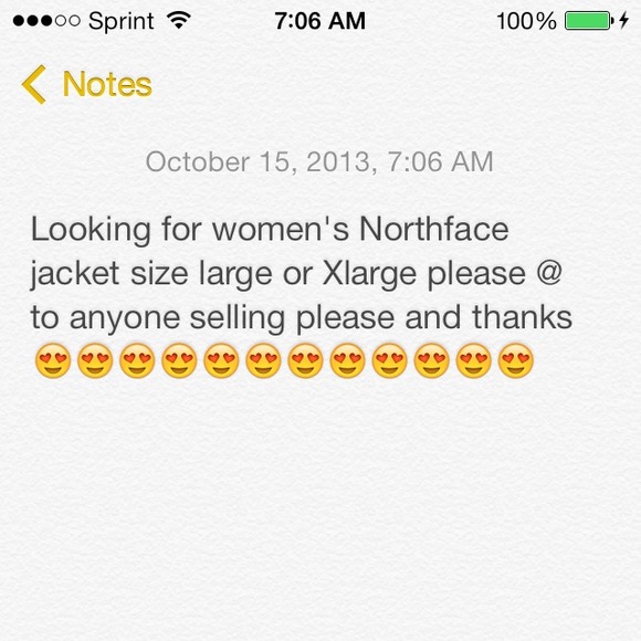 Looking for Northface jacket