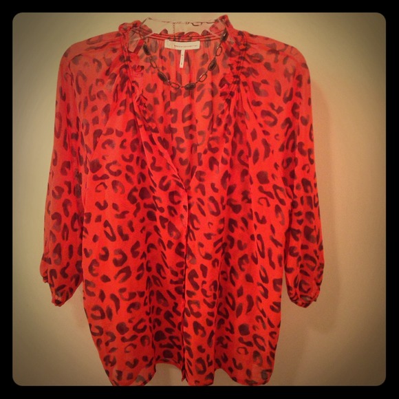 French Connection Tops - Leopard Print Blouse