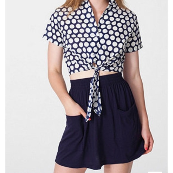 American Apparel jersey pocket skirt