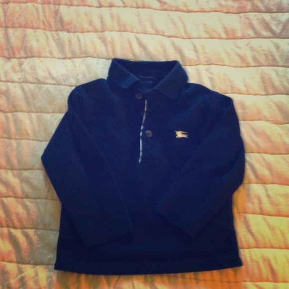 Burberry baby 12 month black long sleeve polo