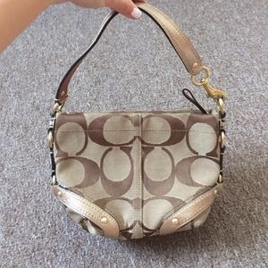Small brown authentic coach purse